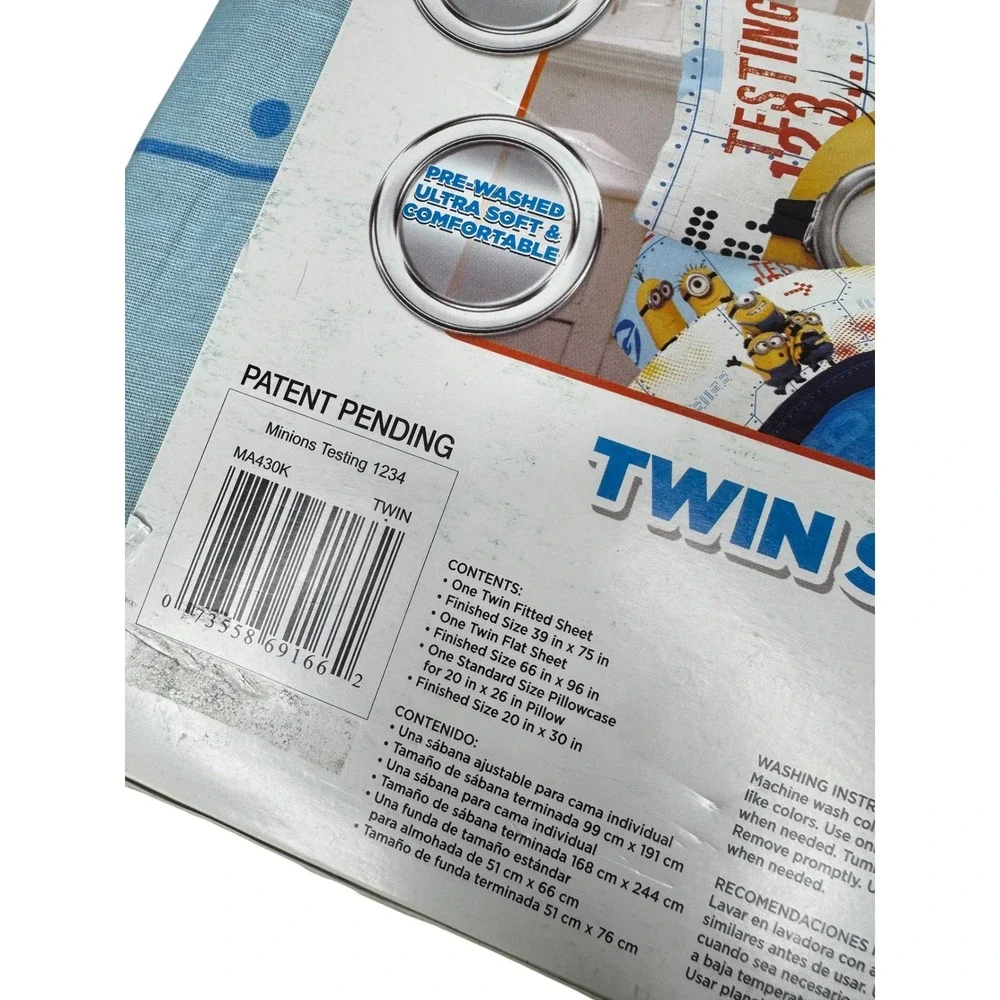 Despicable Me Minions Twin Sheet Set 3pc Cotton Rich Bedding MA430K Multi-Color